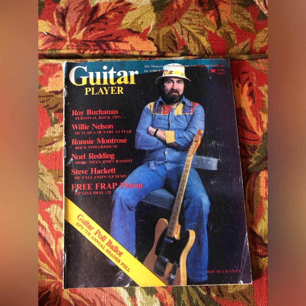 9317A October Guitar Player Magazine 1976 Roy Buchanan Willie Nelson Rickenbacke